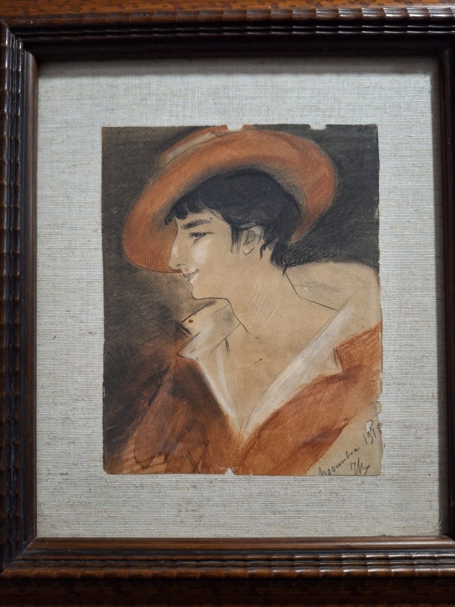 Beautiful Painting, Signed And Dated 1915-photo-2