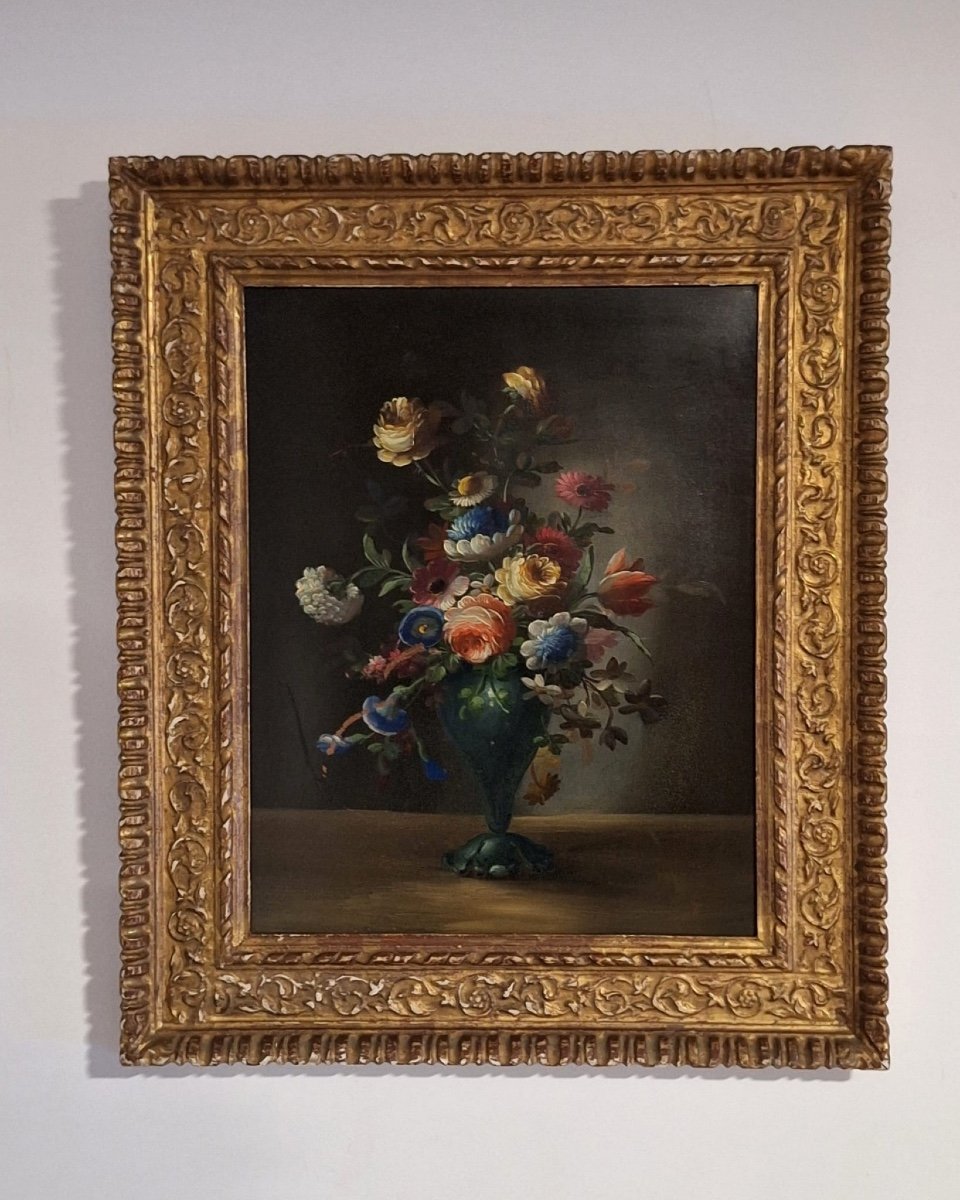 Peinture Ancienne De Fleurs