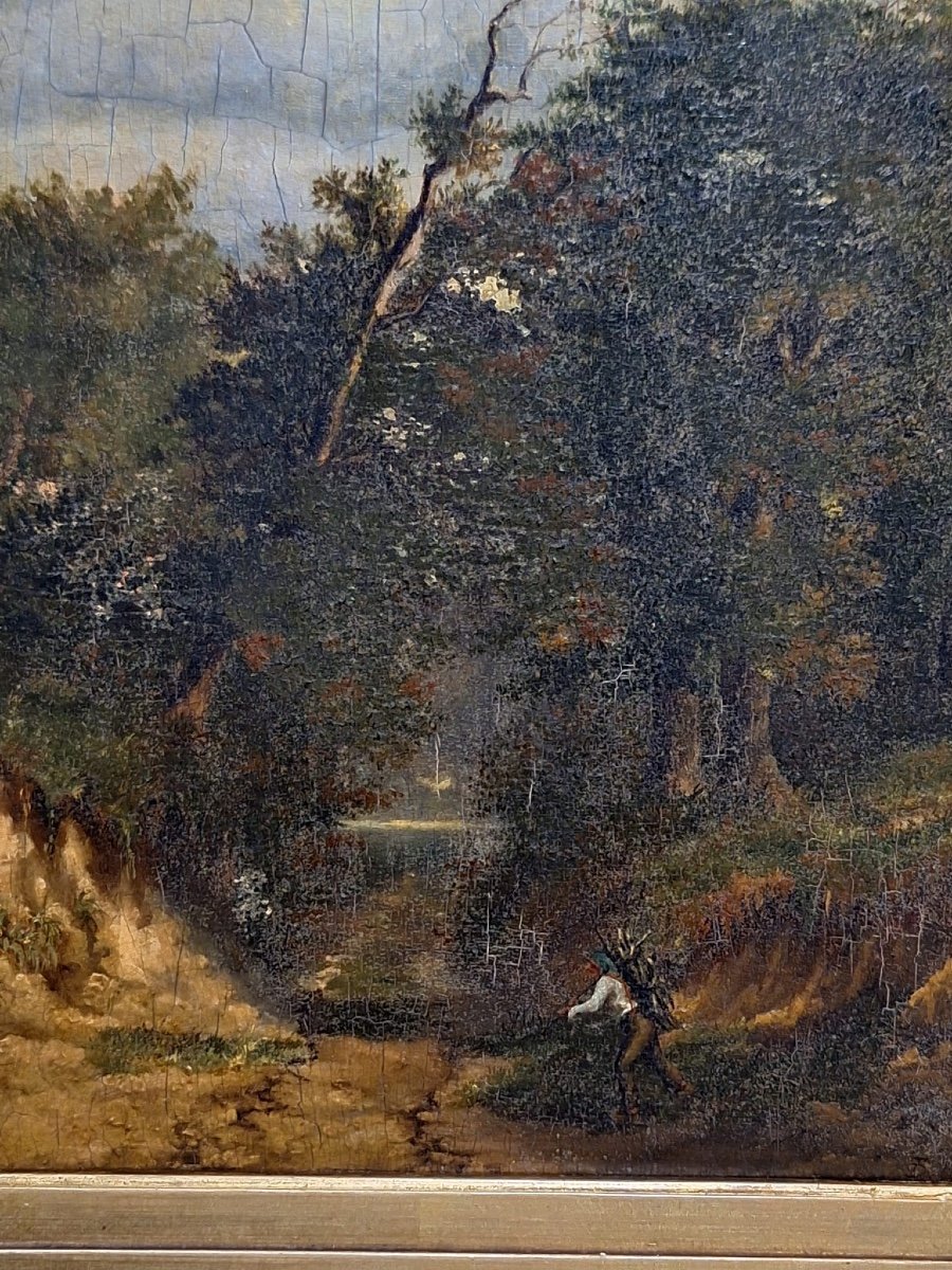 Peinture Ancienne De Théodore Baron, 1878-photo-4