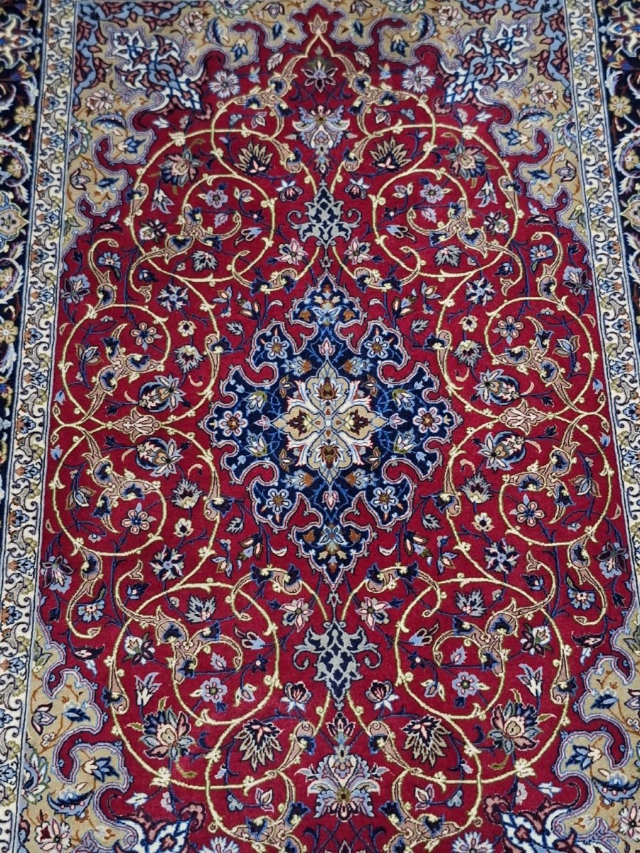 Tapis Noué Main Vintage Ispahan-photo-2