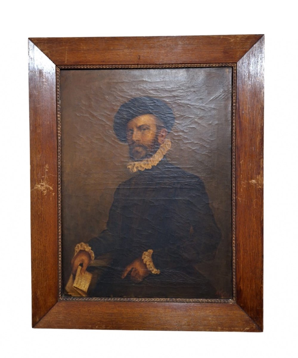 Antique Painting After Giovanni Battista Moroni, 1529-1578