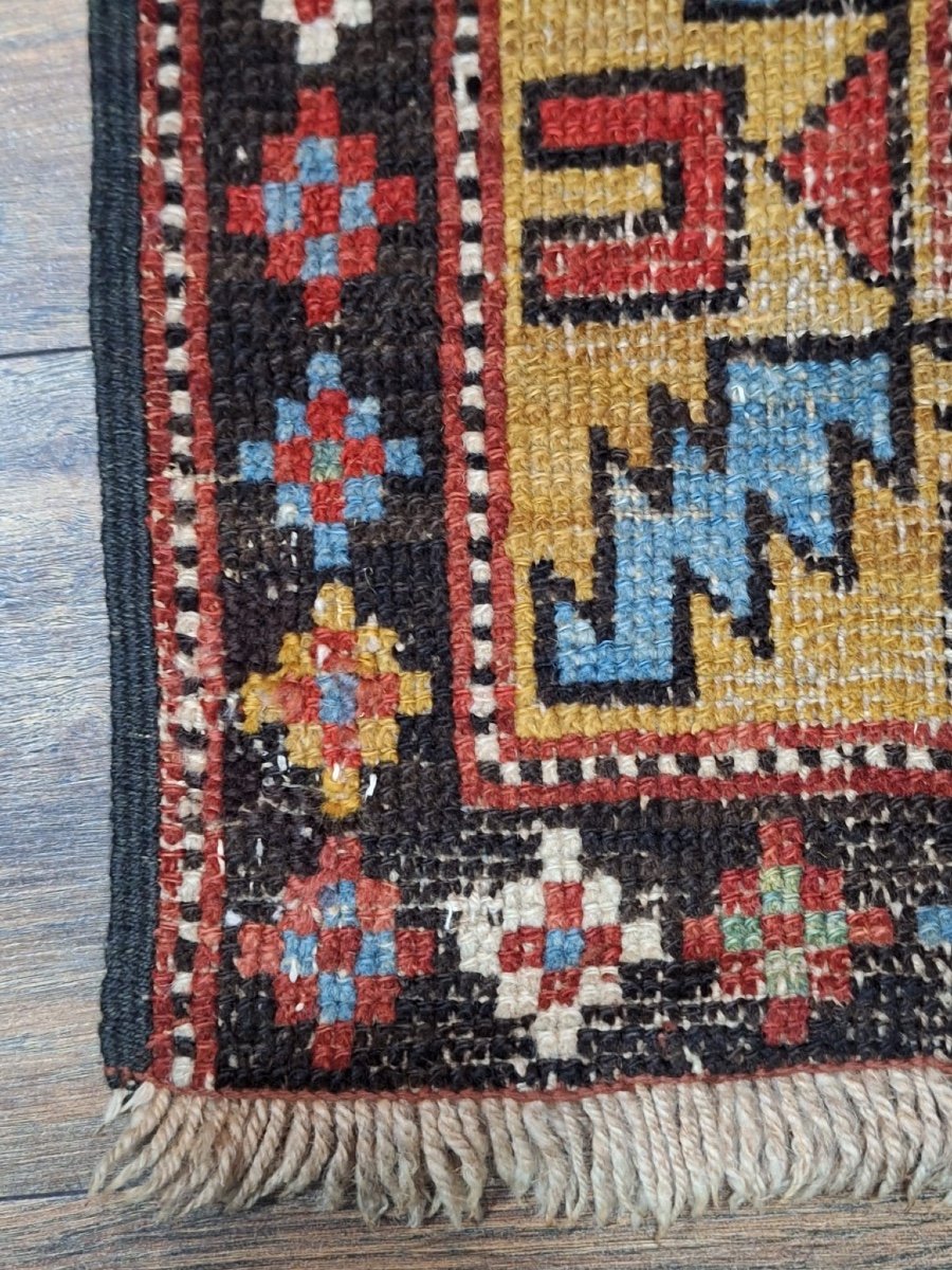 Antique Hand Knotted Kazak Rug-photo-2