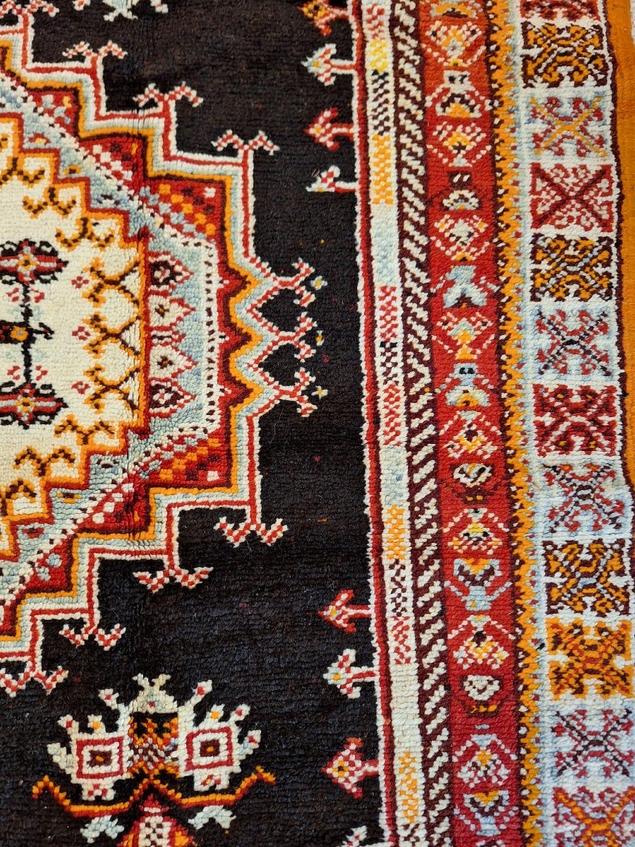 Tapis Marocain Vintage De La Tribu Du Haut Atlas-photo-3