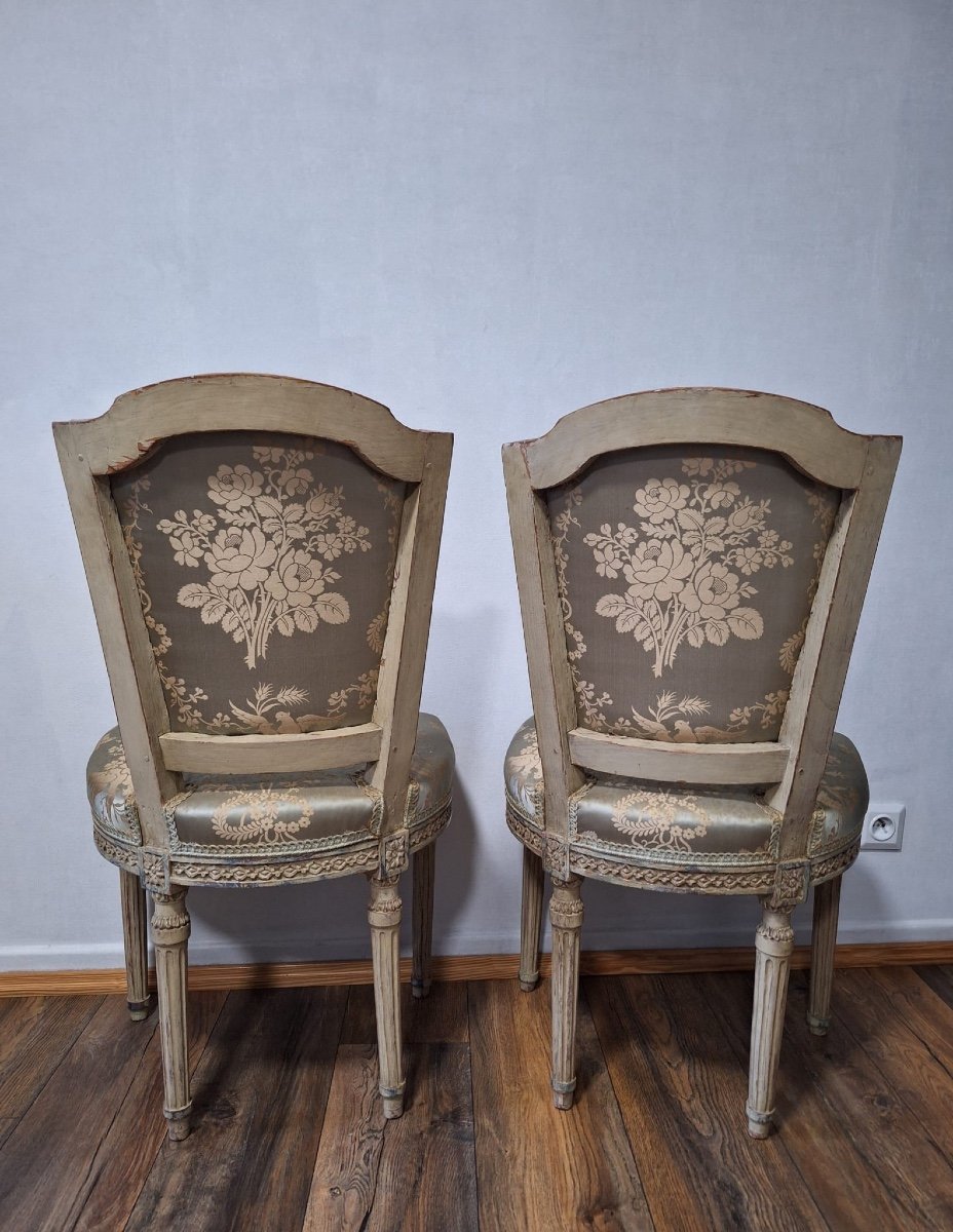 Pair Of Antique Louis XVI Style Chairs-photo-2