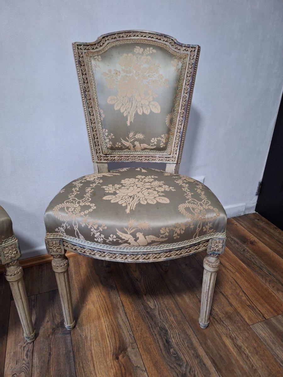 Pair Of Antique Louis XVI Style Chairs-photo-3