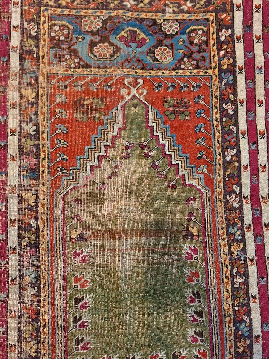 Anatolian Antique  Hand Knotted Kirshehir Prayer Rug-photo-3