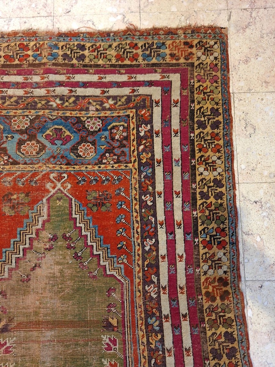 Anatolian Antique  Hand Knotted Kirshehir Prayer Rug-photo-5