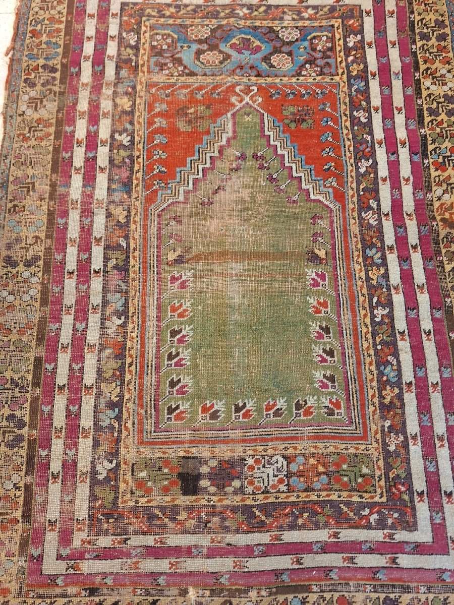 Anatolian Antique  Hand Knotted Kirshehir Prayer Rug-photo-6