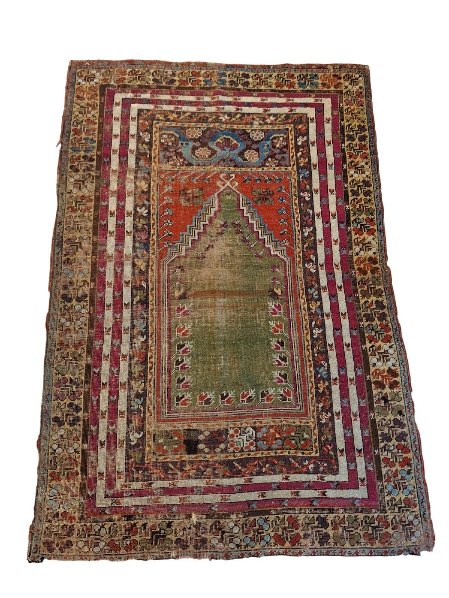 Anatolian Antique  Hand Knotted Kirshehir Prayer Rug