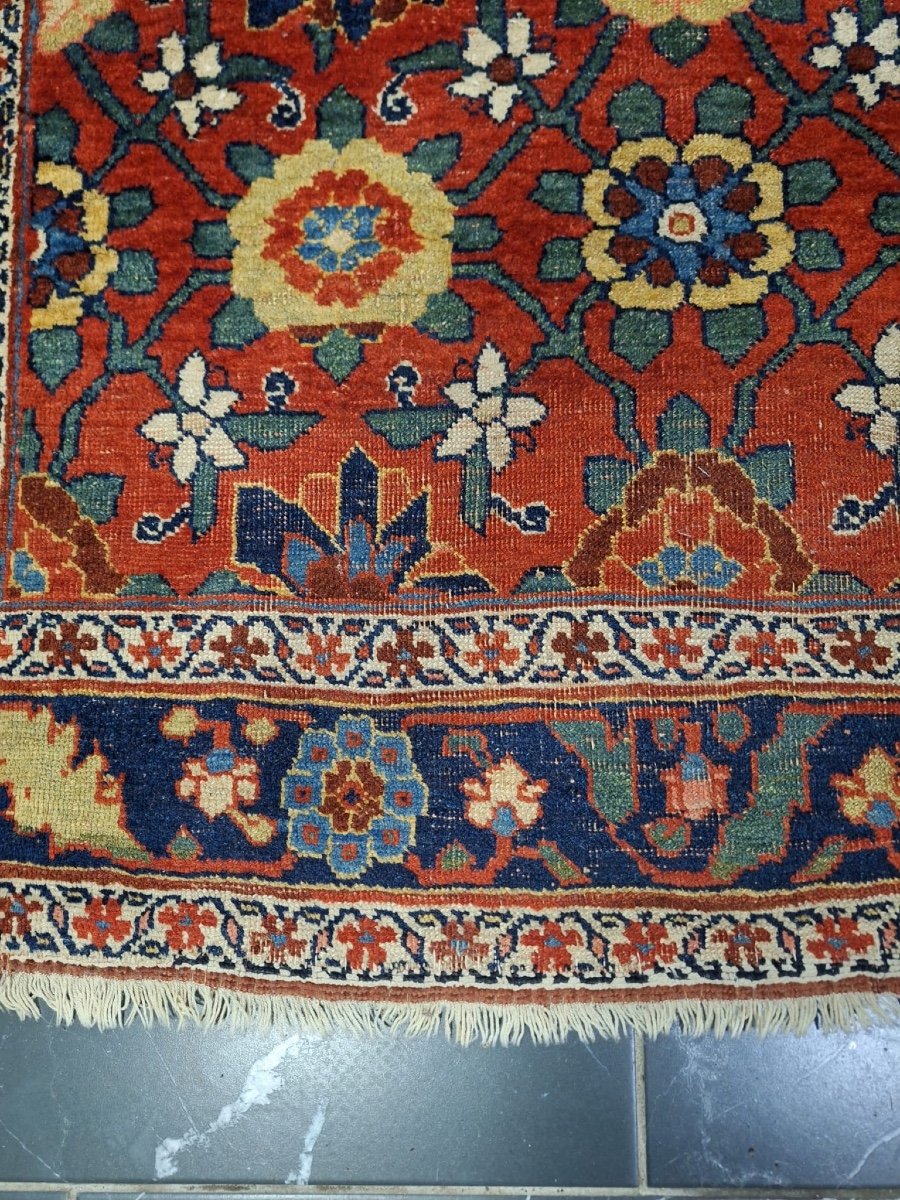 Tapis Iranien Ancien Noué à La Main Bidjar-photo-3