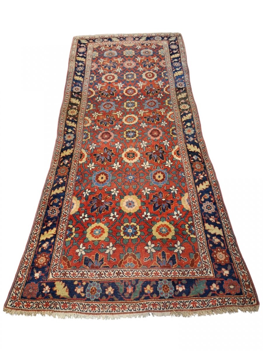 Tapis Iranien Ancien Noué à La Main Bidjar