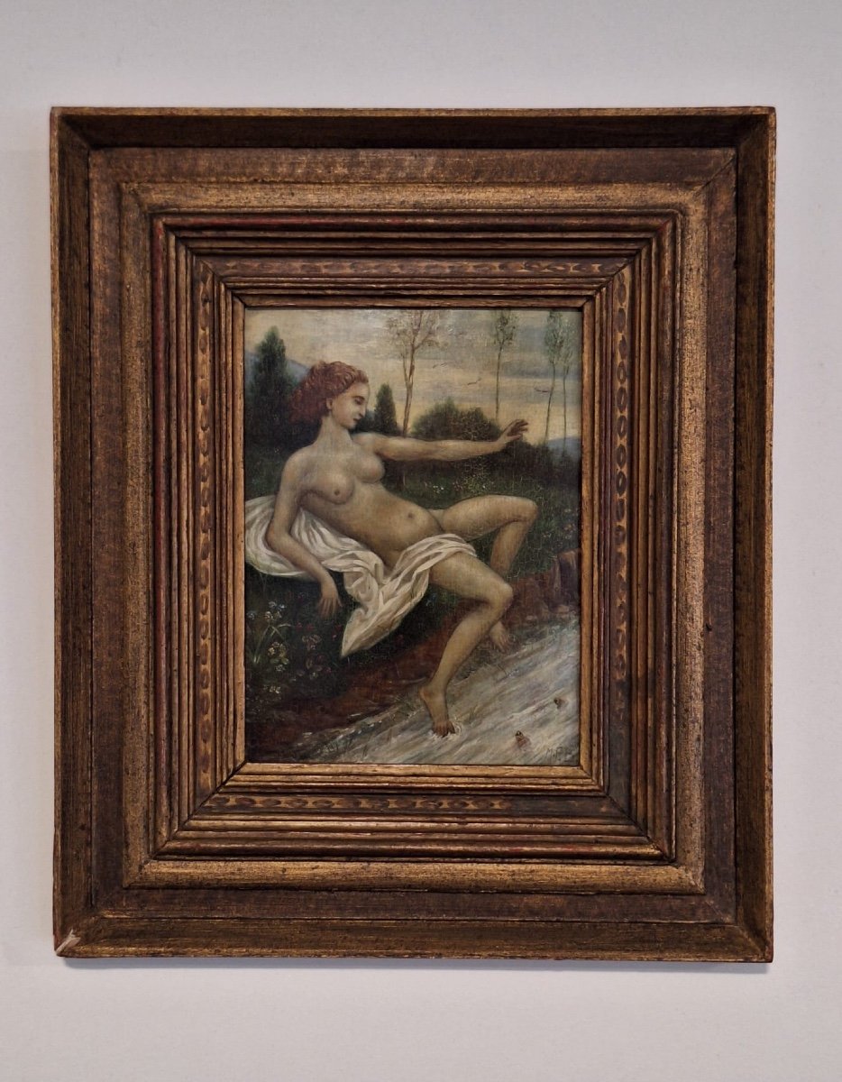 Peinture Ancienne d'Une Femme