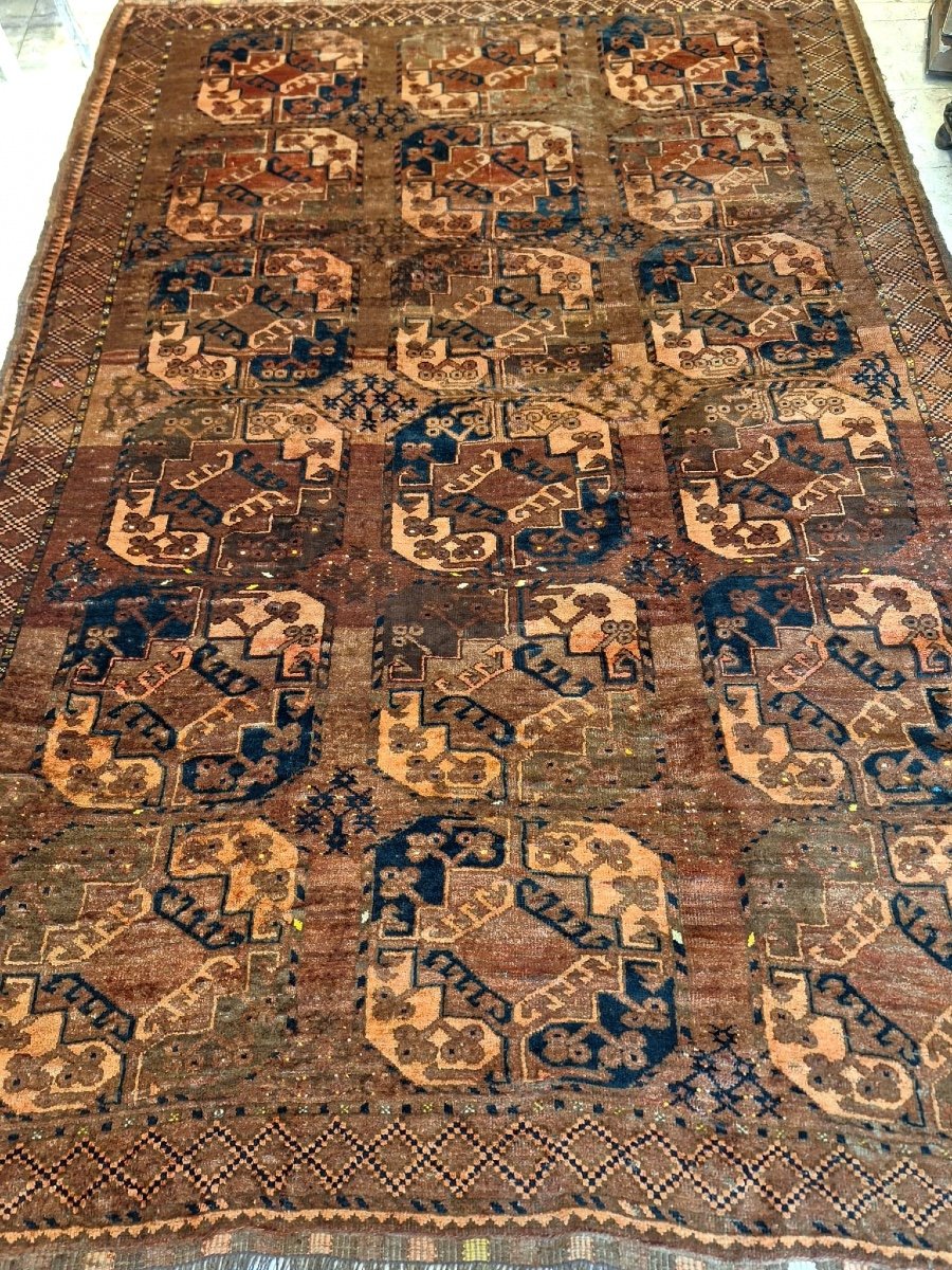 Antique Hand Knotted Ersari Rug, Afghanistan-photo-2