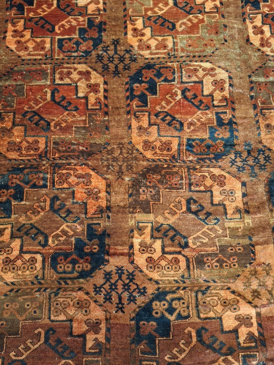 Antique Hand Knotted Ersari Rug, Afghanistan-photo-3