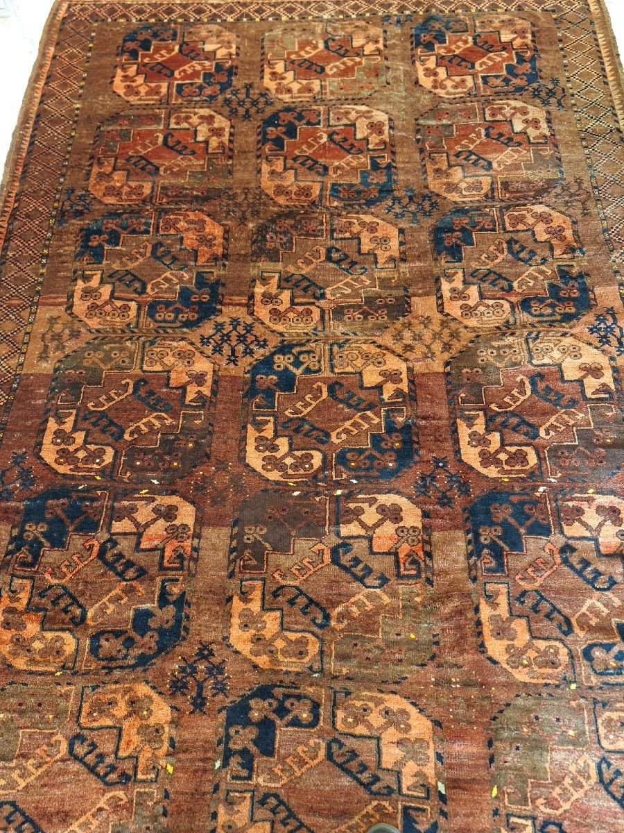 Antique Hand Knotted Ersari Rug, Afghanistan-photo-5