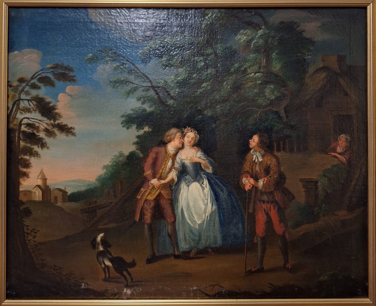 Antique Painting, 18th Century-photo-3