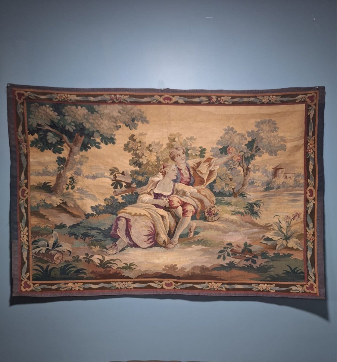 French Aubusson Tapestry, 19th Century-photo-2