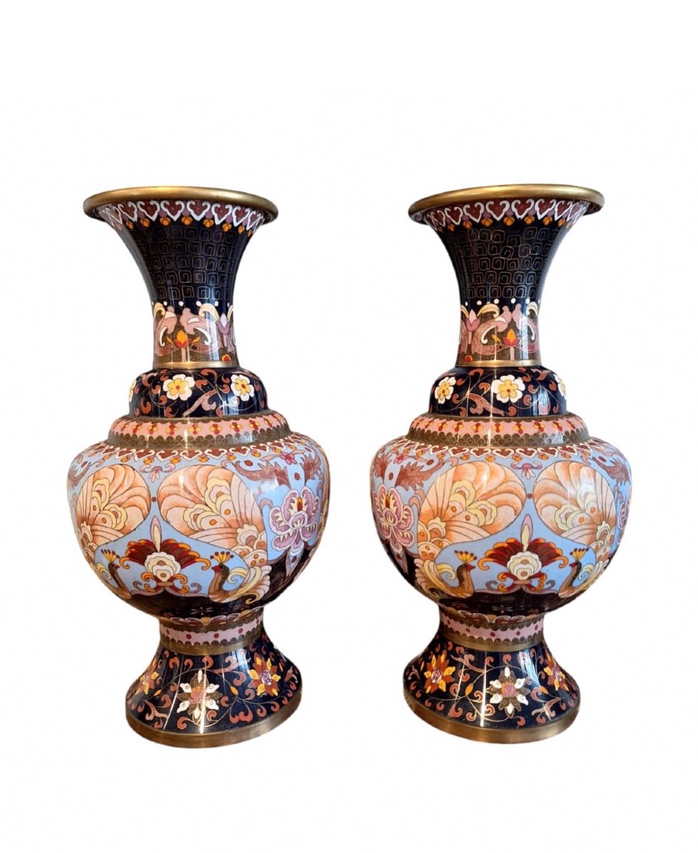 Vases Cloisonnés Chinois-photo-2