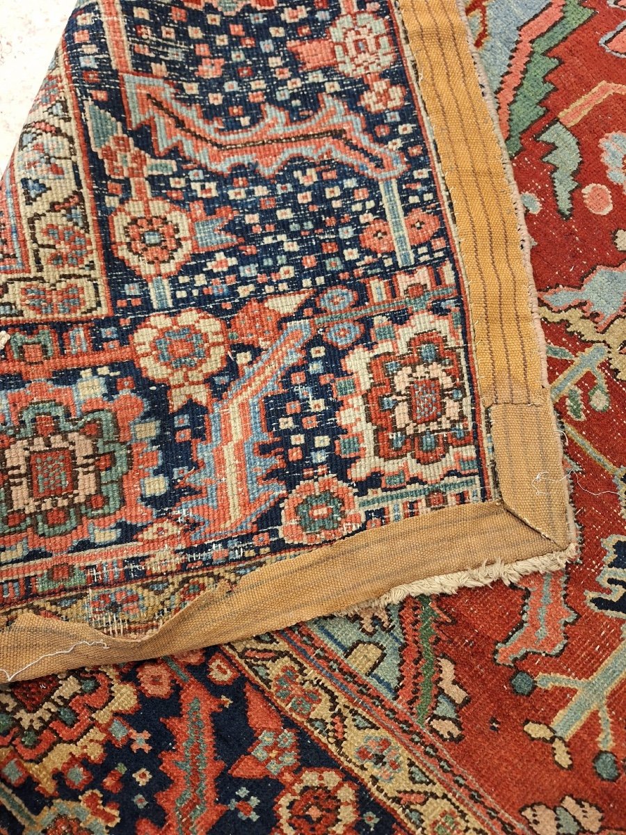 Tapis Ancien Noué à La Main Heriz Serapi, Iran-photo-3