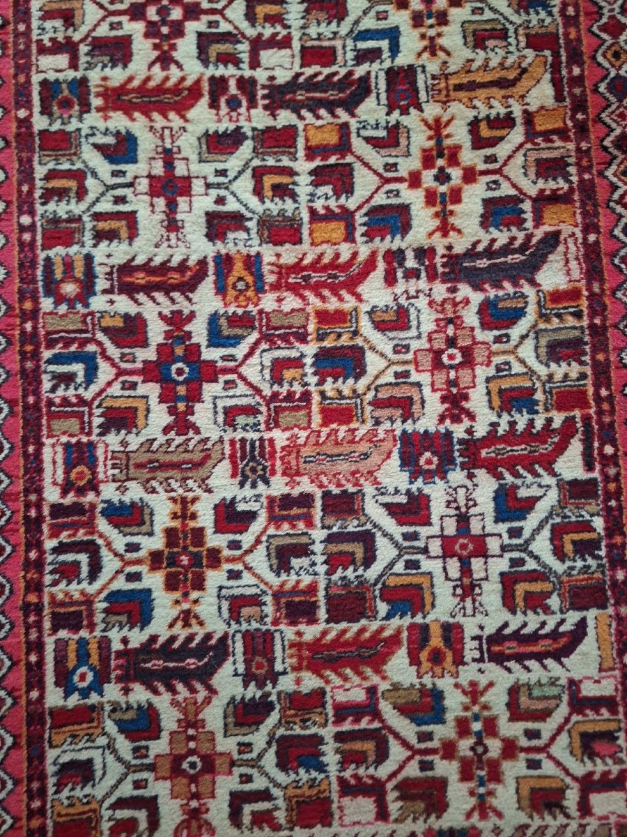 Tapis galerie  Vintage Noué à La Main Kharabigh-photo-4