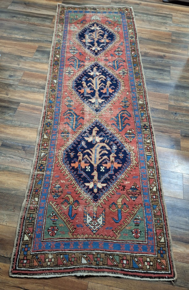 Antique Hand-knotted Bakshaish Rug, Iran-photo-1