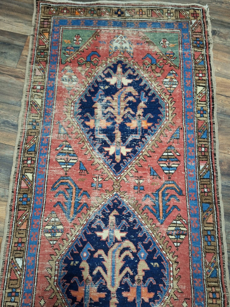 Antique Hand-knotted Bakshaish Rug, Iran-photo-3