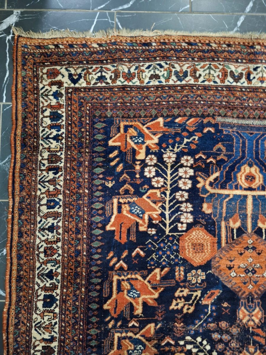 Antique Hand-knotted Carpet, Avshar, Iran-photo-4