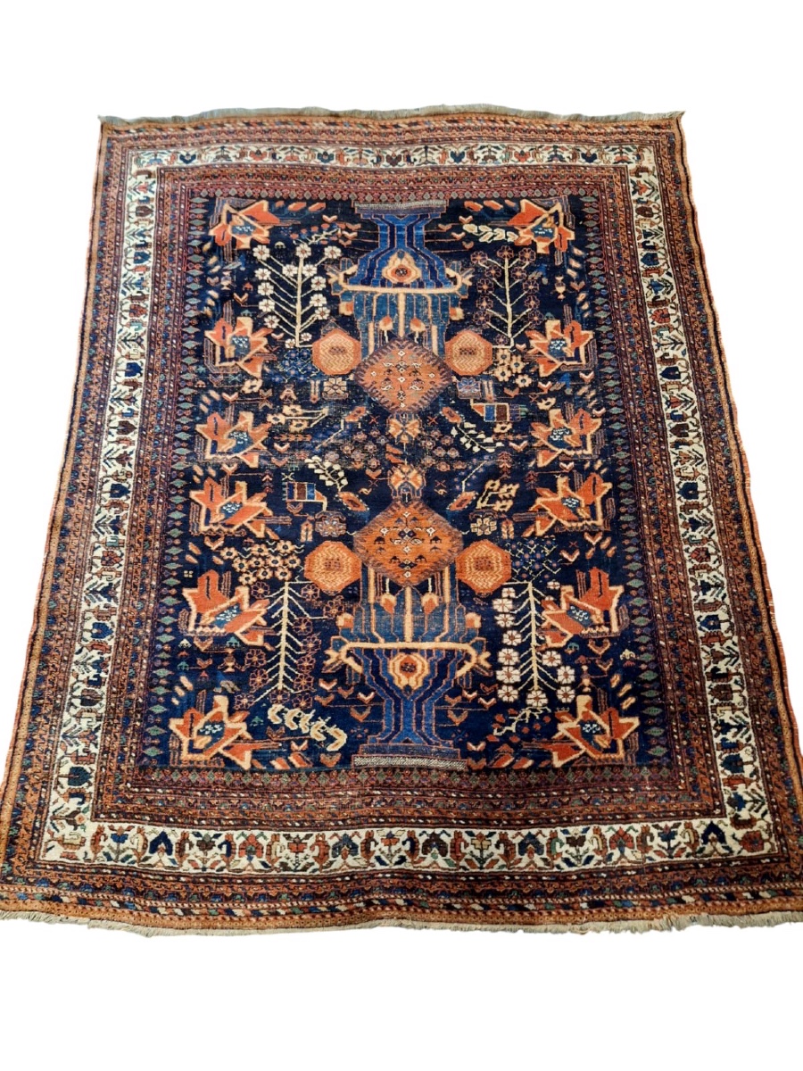 Antique Hand-knotted Carpet, Avshar, Iran-photo-1