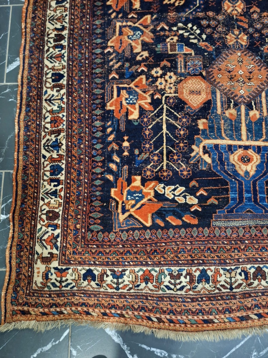 Antique Hand-knotted Carpet, Avshar, Iran-photo-6