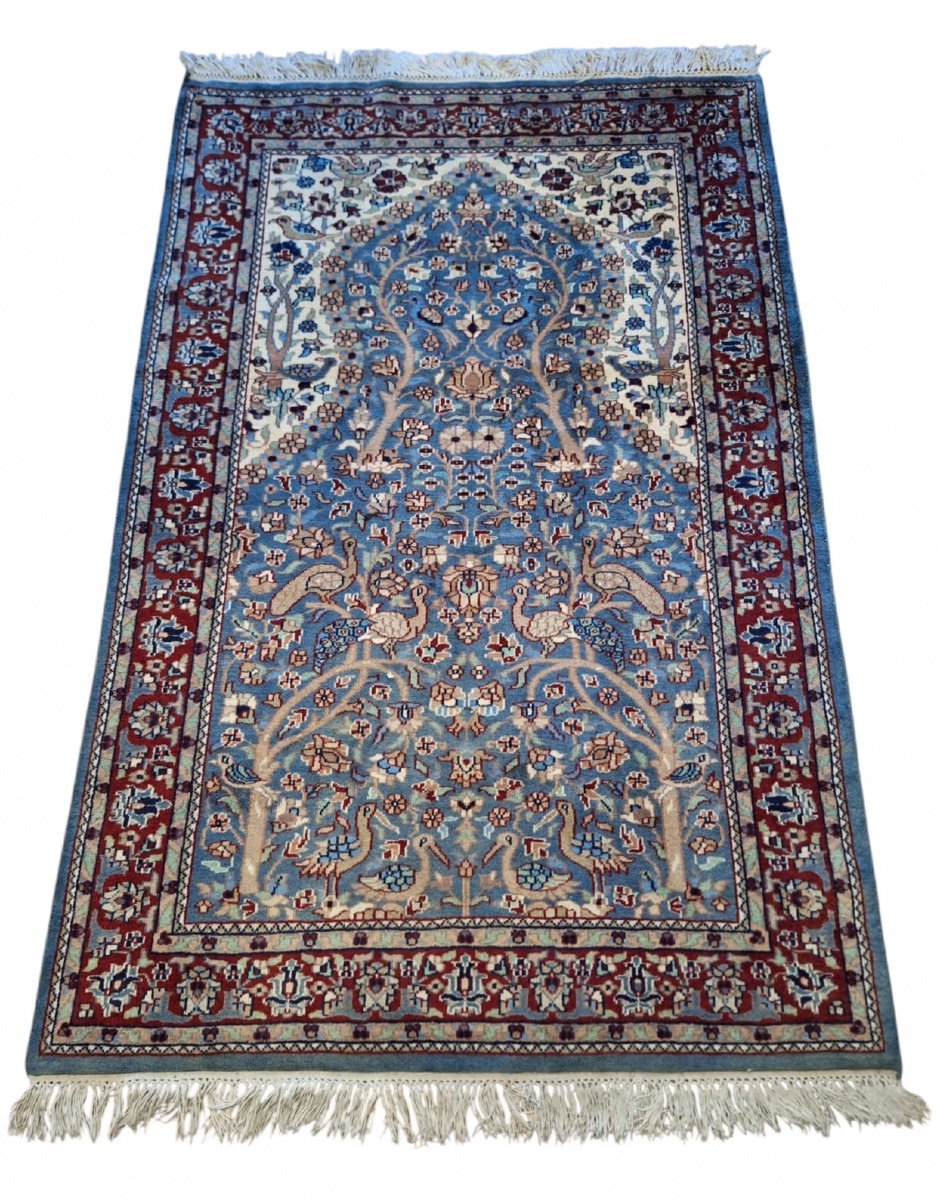 Vintage Hand Knotted Rug Kashan Design, Pakistan-photo-2