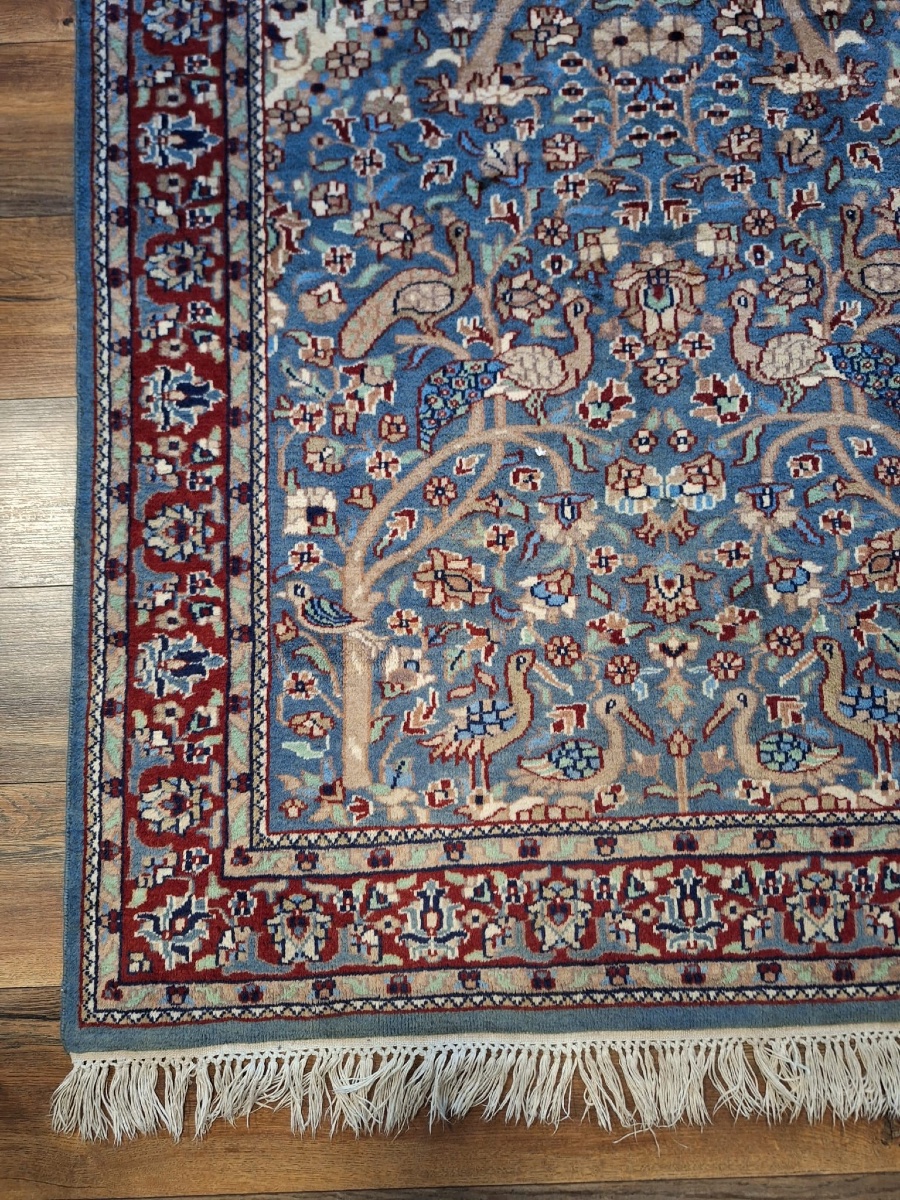 Vintage Hand Knotted Rug Kashan Design, Pakistan-photo-3