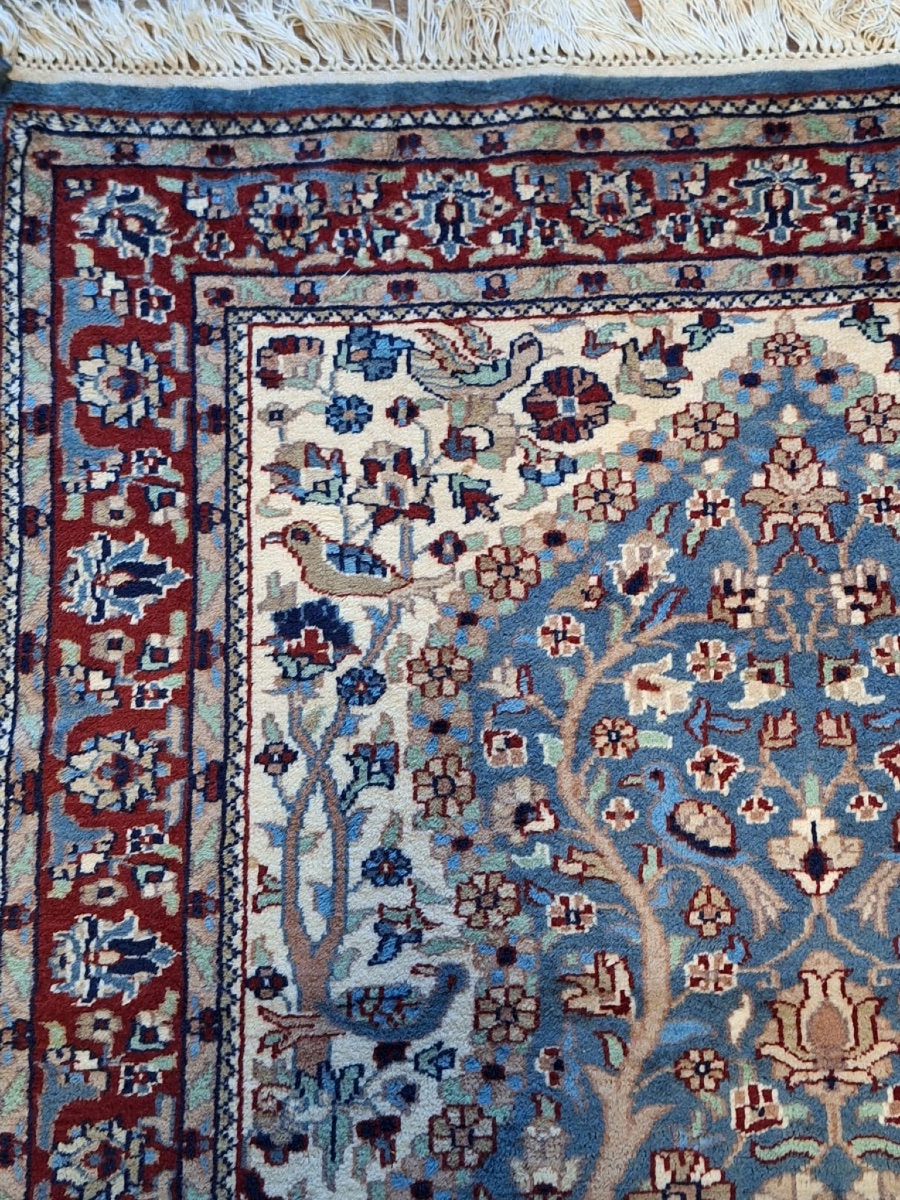 Vintage Hand Knotted Rug Kashan Design, Pakistan-photo-4