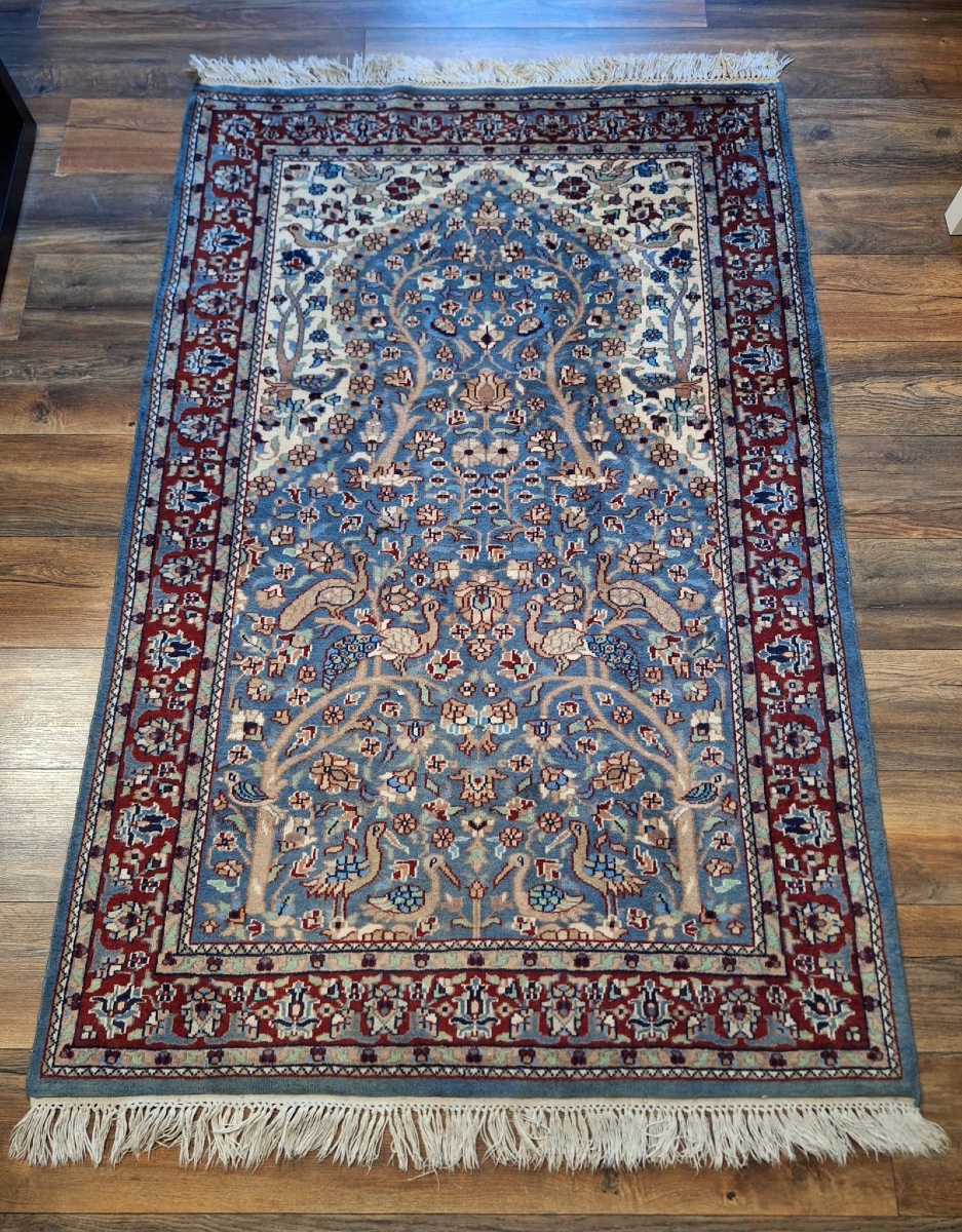 Vintage Hand Knotted Rug Kashan Design, Pakistan-photo-6