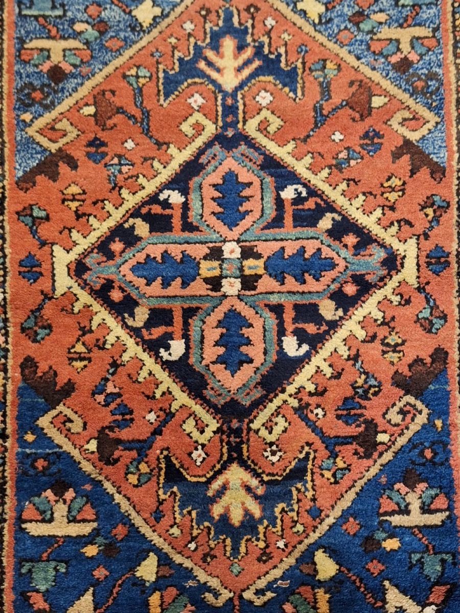 Tapis Ancien Noué à La Main Heriz, Iran