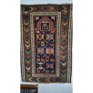 Tapis Antique Shirvan Fait Main ,  19ème Siècle