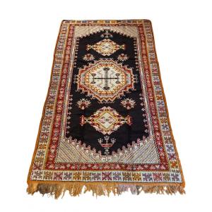 Vintage Moroccan Rug From The High Atlas Tribe