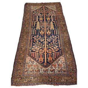 Tapis Ancien Noué Main "arbre De Vie" Design Bakhtiari De Luri