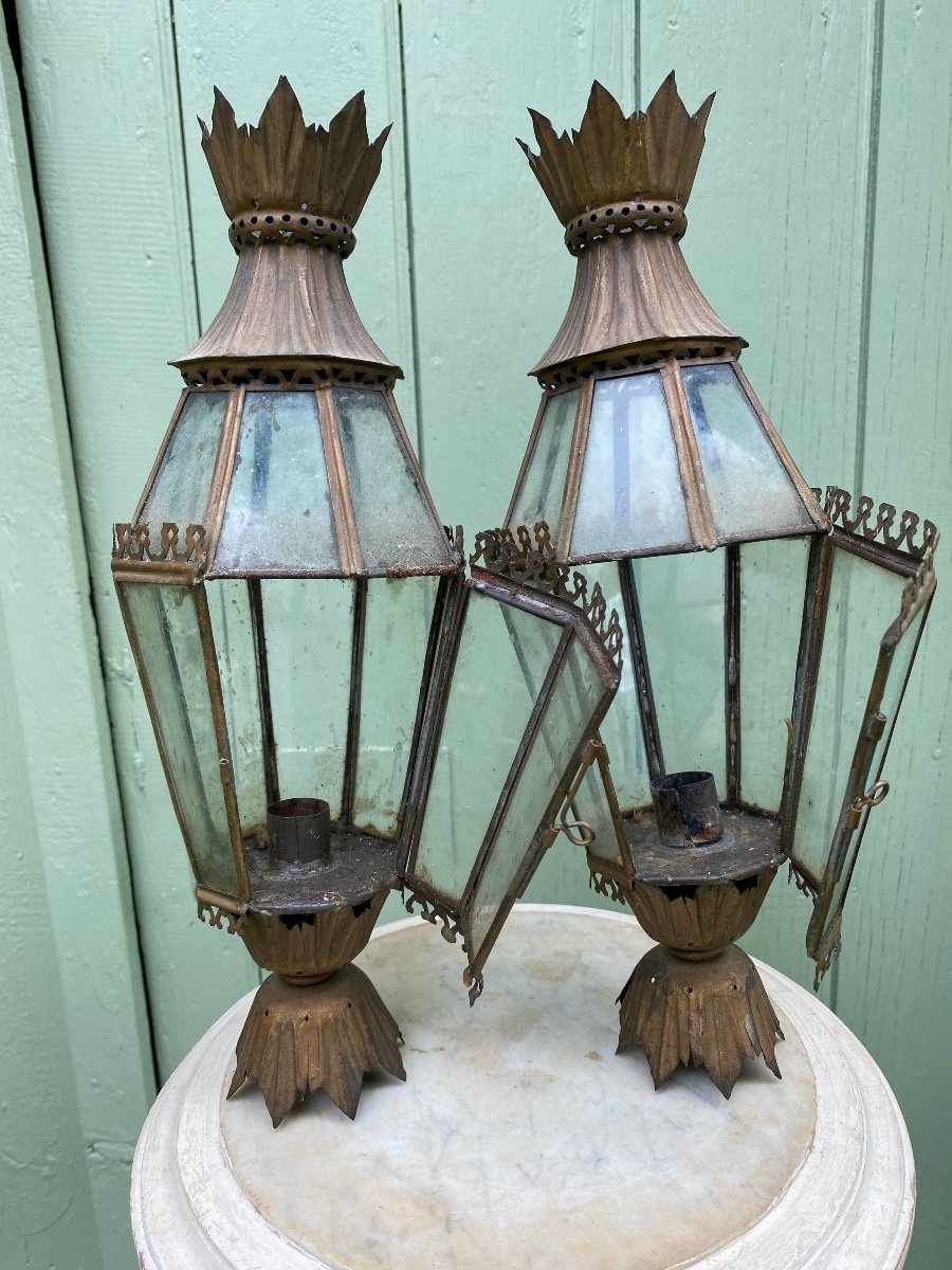 Pair Of Italian Processional Lanterns-photo-4