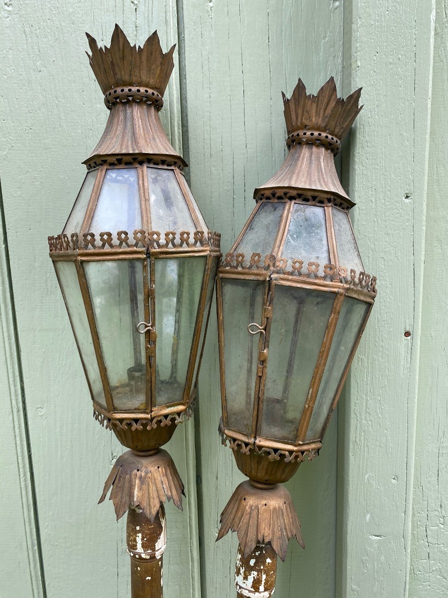 Pair Of Italian Processional Lanterns