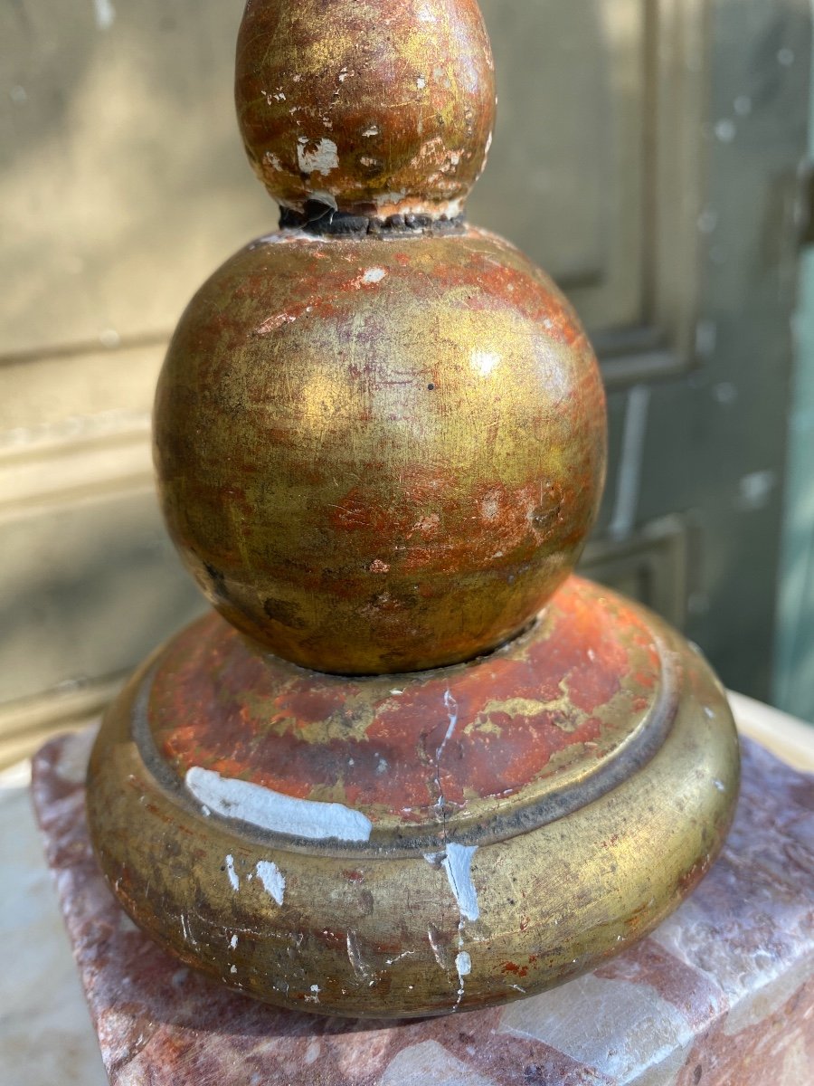 Golden Wooden Cross On Its Marble Base-photo-3