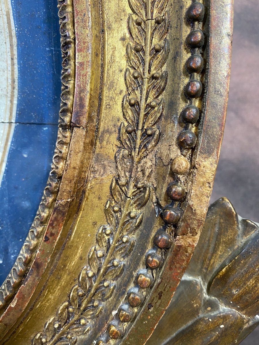 18th Century Gilded Wooden Barometer-photo-3