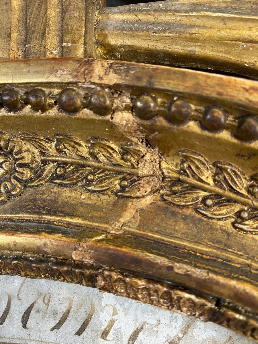 18th Century Gilded Wooden Barometer-photo-4