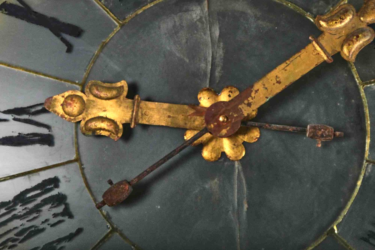 Grand Cadran En Verre d'Une Horloge De Clocher, France, 19ième Siècle-photo-3