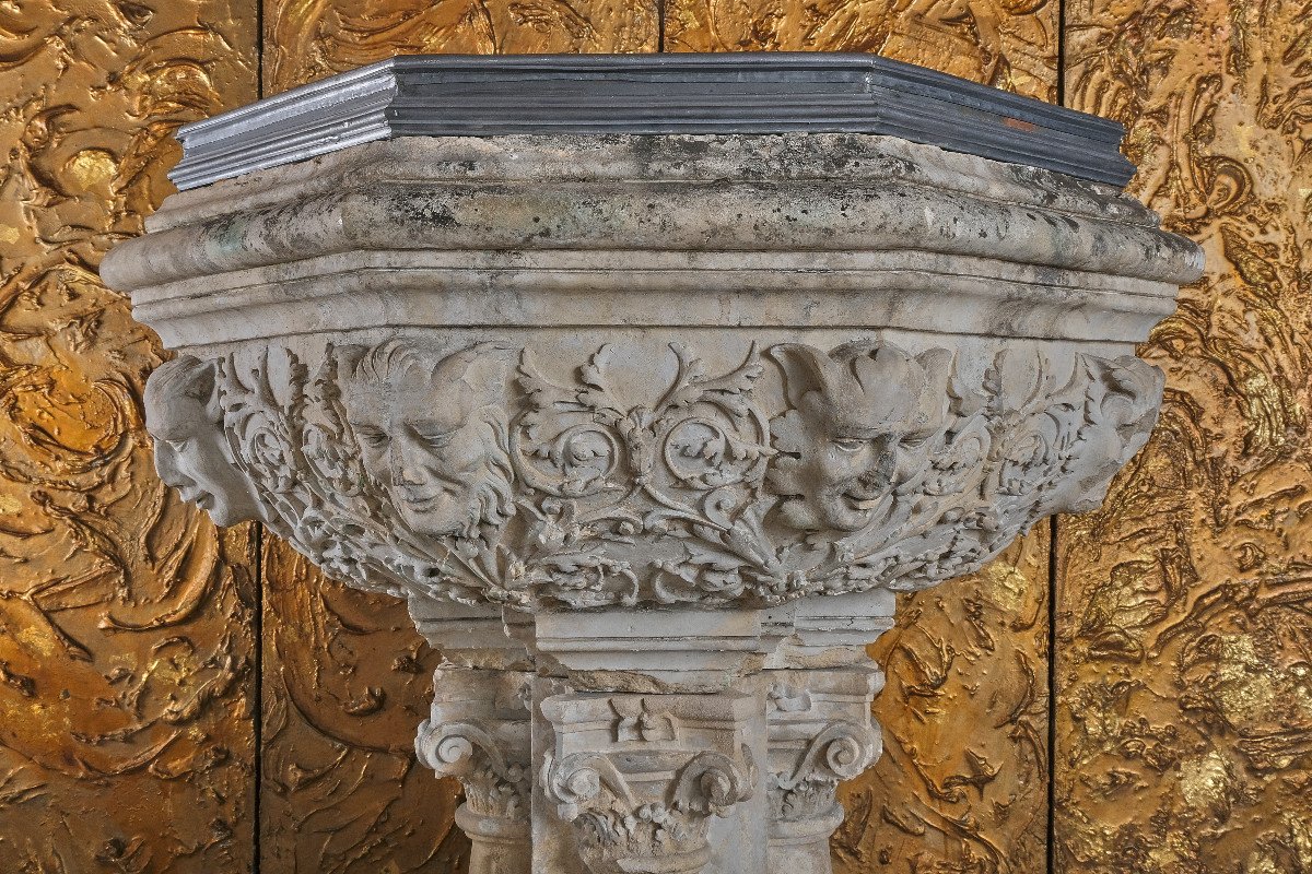 Important Renaissance Fountain By Pierre Blanche, Burgundy, 16th Century-photo-1