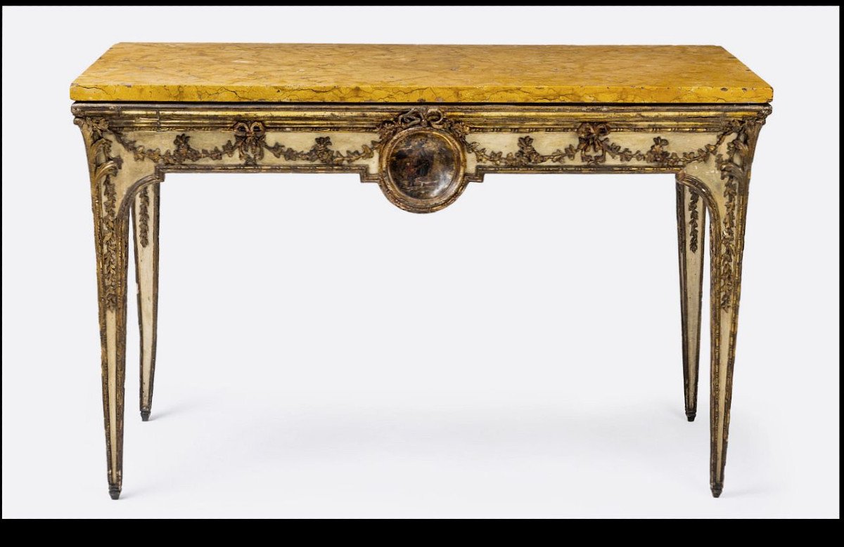 Large Console From The Transition Period, Naples Circa 1780-photo-2