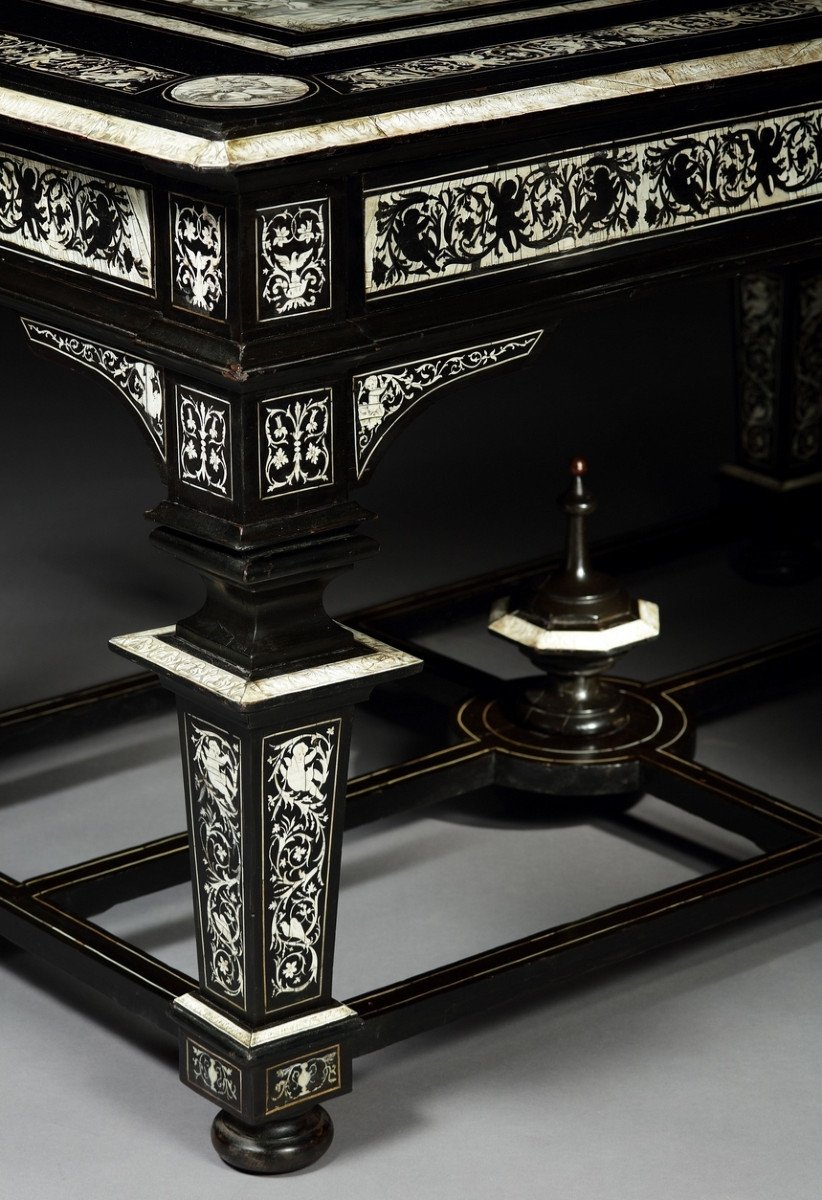 Large Middle Table, Ferdinando Pogliani (milan 1832-1899), Circa 1870-photo-4