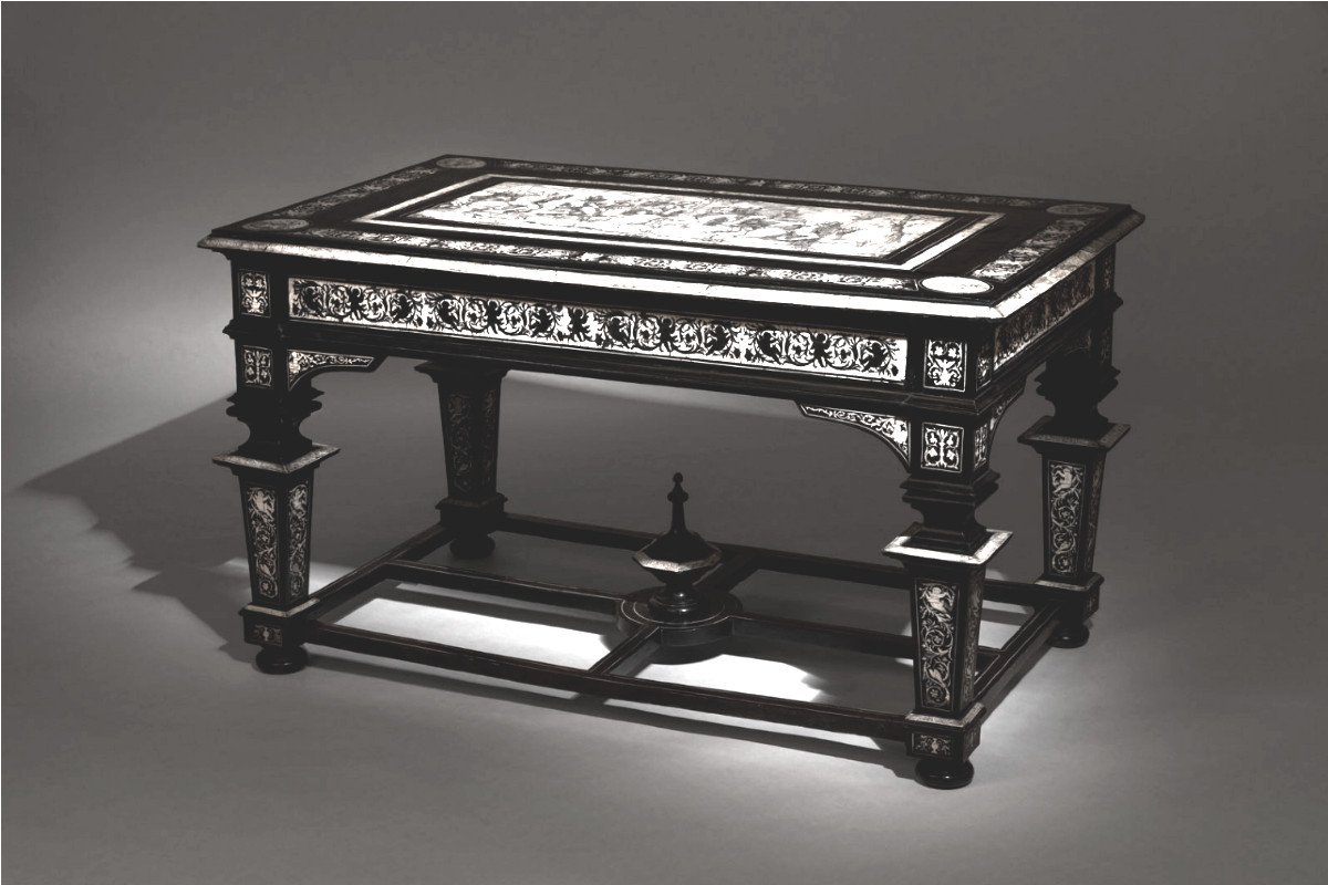 Large Middle Table, Ferdinando Pogliani (milan 1832-1899), Circa 1870