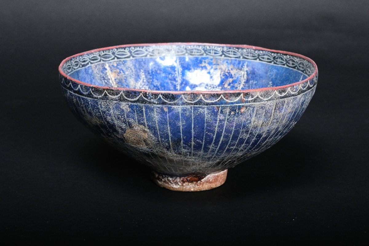 Very Thin-walled Ceramic Cup, Finely Painted, Persian, 16th Century-photo-2