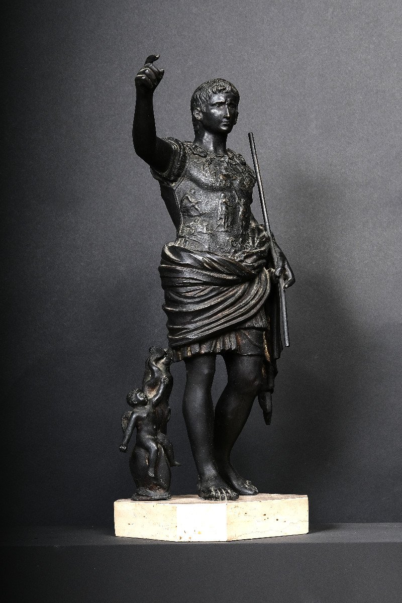 Auguste De Primaporta, Patinated Bronze, Naples 19th Century -photo-2