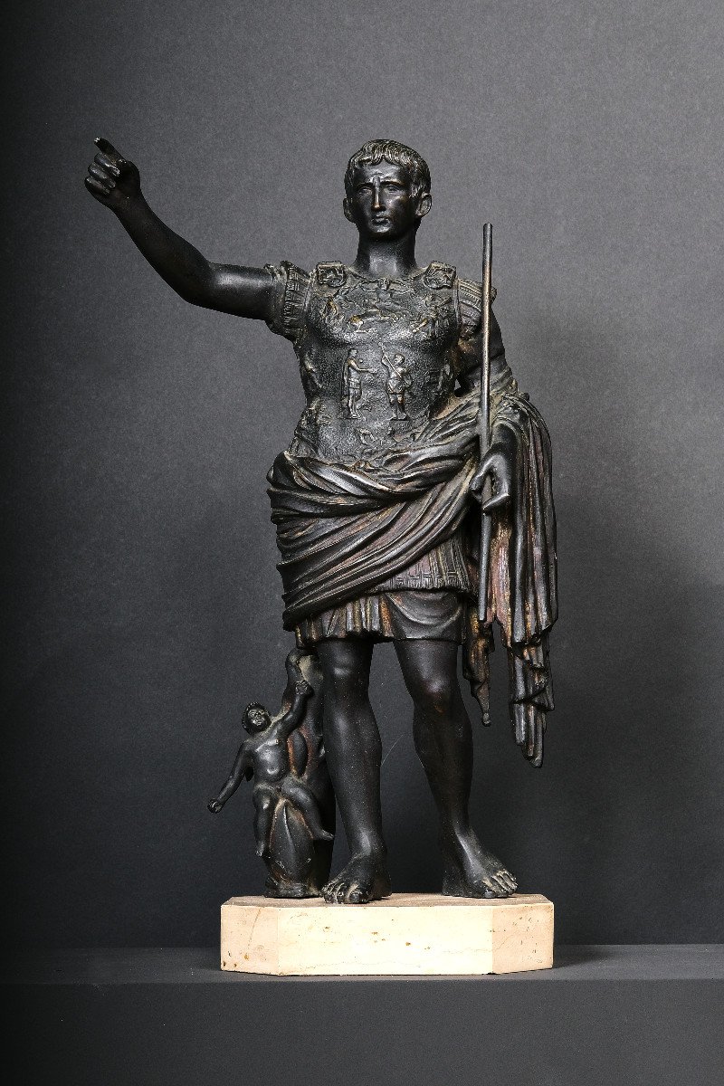 Auguste De Primaporta, Patinated Bronze, Naples 19th Century 